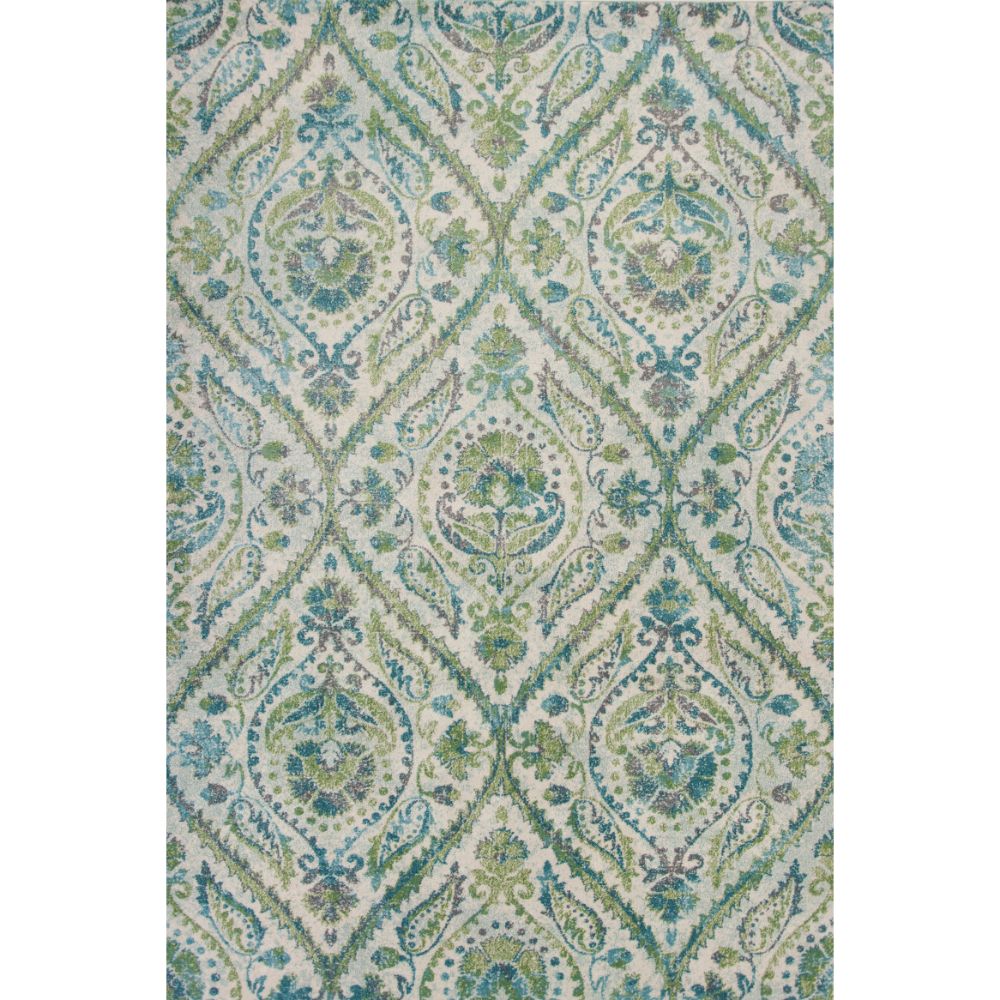 KAS 6256 Stella 3 Ft. 3 In. X 4 Ft. 11 In. Rectangle Rug in Ivory/Teal
